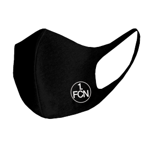 Mund-Nasen-Maske Logo schwarz